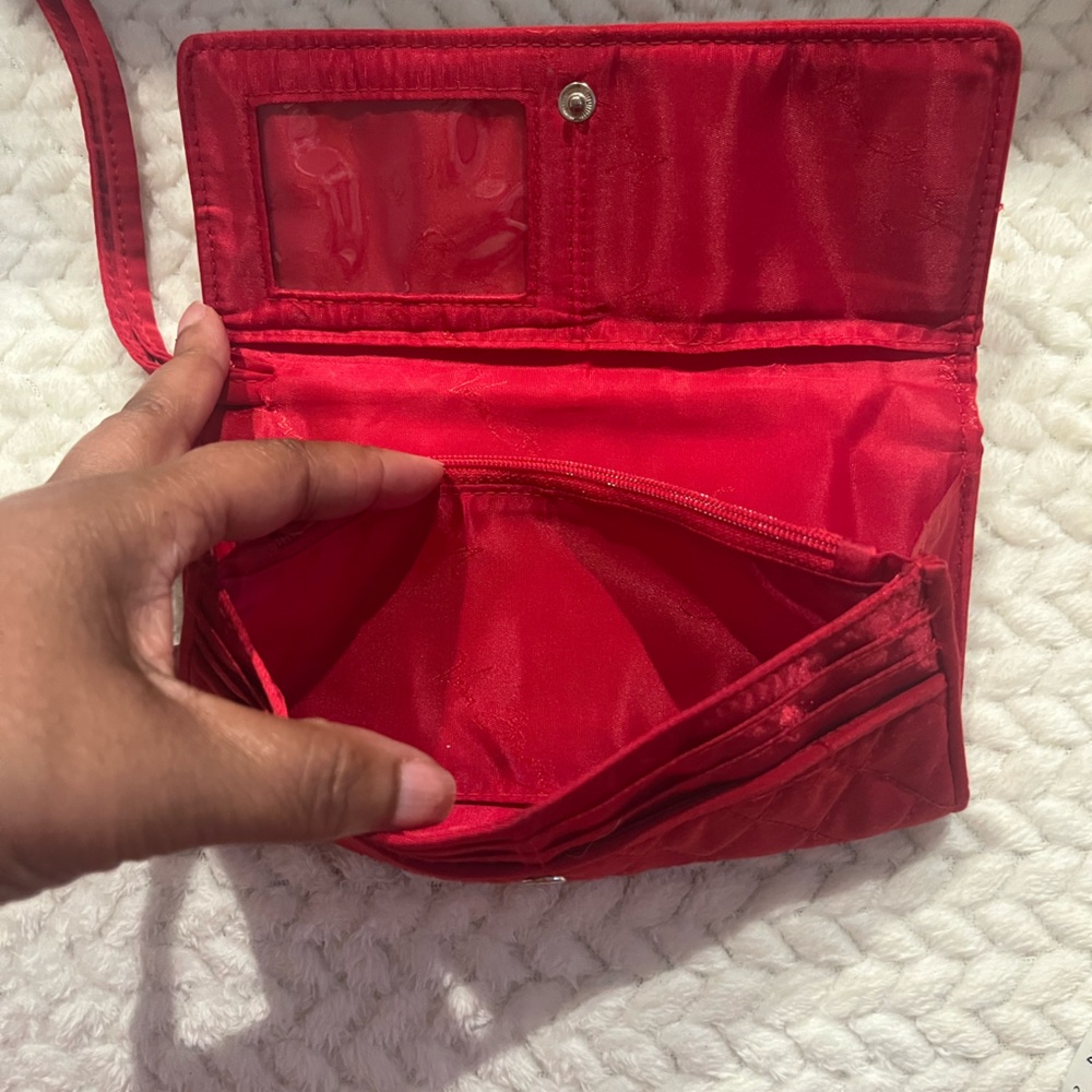 Vera Bradley Red Quilted Wristlet - Picture 5 of 10